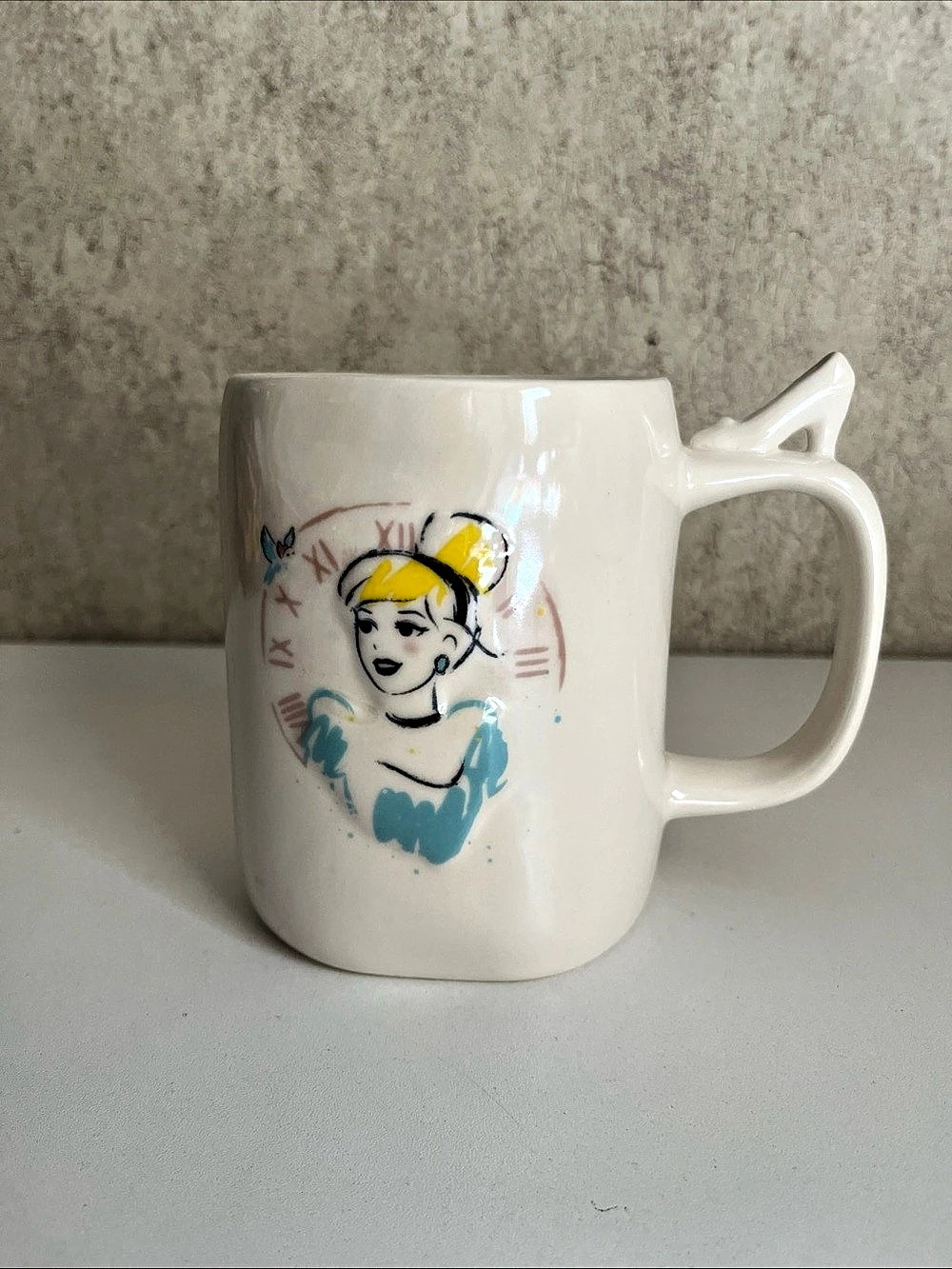 Rae Dunn Disney Cinderella Iridescent Mug “A DREAM COME TRUE” With Glass Slipper